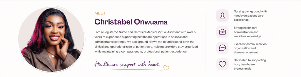 Meet Christabel Onwuama — Registered Nurse and Certified Medical Virtual Assistant