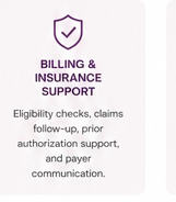 Billing and insurance support